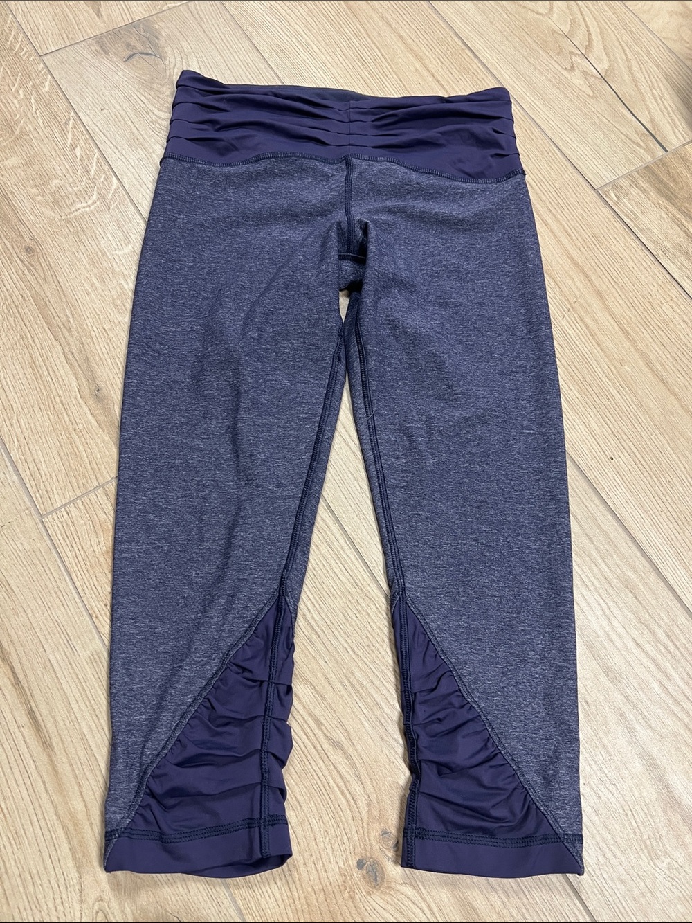 lululemon athletica Navy Ruched Capri Leggings